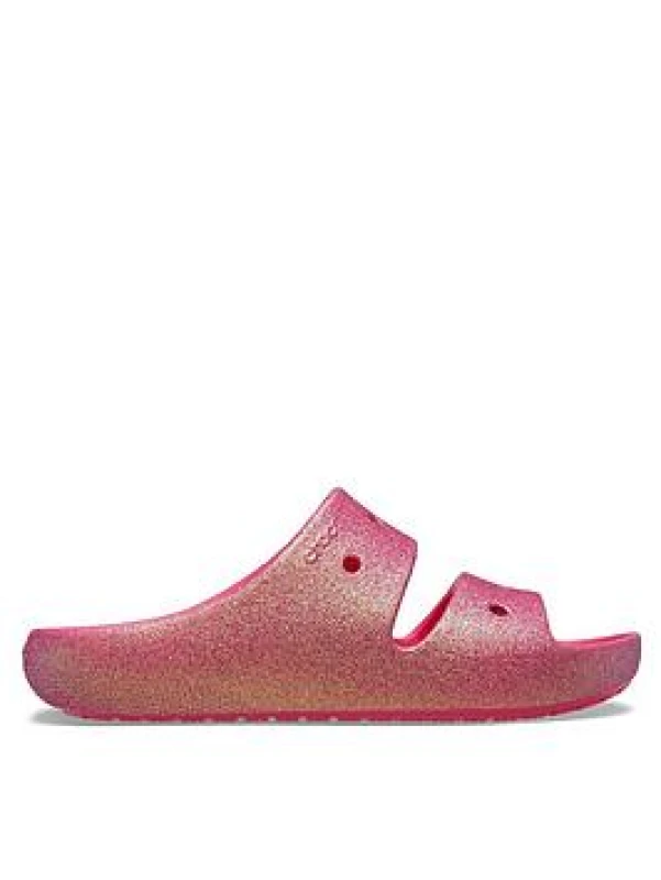 Image of Crocs Unisex Classic Iridescent Glitter 2.0 Sandals Dragon Fruit W4/M3