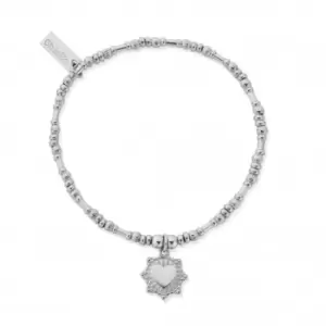 Image of Personalised Pumpkin Raised Heart Bracelet PSBPUMP3256
