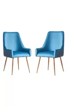 Image of Soho' LUX Velvet Dining Chairs Set of 2