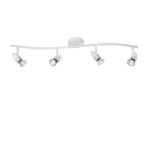 Image of Caro-Led Modern Ceiling Spotlight Bar - LED - GU10 - 4x5W 2700K - White