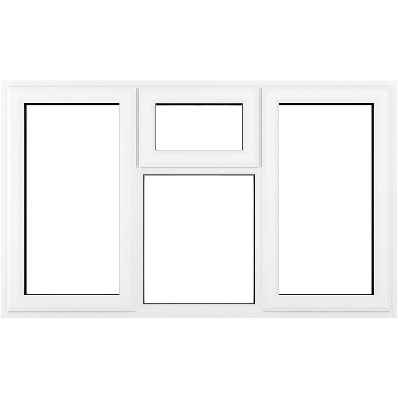 Image of Crystal Triple Glazed Window White Lh & Rh Top 1770 X 1190Mm Clear 63WHTG17701190