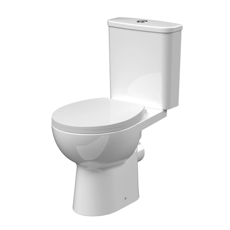 Image of Balterley Curved Rimless Toilet Pan, Cistern & Soft Close Seat in White White Unisex