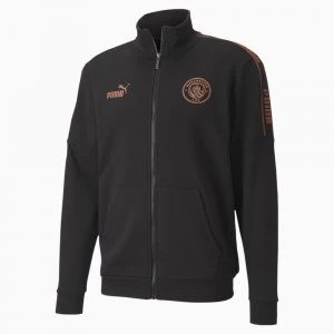 Image of PUMA Man City Ftblculture Mens Football Jacket, Black/Copper, size Medium, Clothing