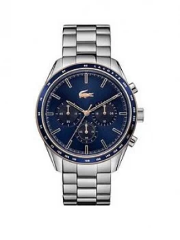 Image of Lacoste Lacoste Boston Blue Chronograph Dial Stainless Steel Bracelet Watch