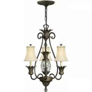 Image of Loops - 4 Bulb Chandelier Hanging Pendant LIght Pearl Bronze LED E14 60W Bulb