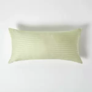 Image of Sage Green Continental Egyptian Cotton Pillowcase 330 Thread Count, 40 x 80cm - Sage Green - Sage Green - Homescapes