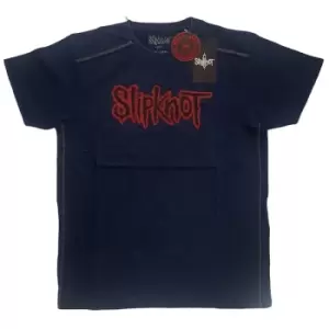 Image of Slipknot - Logo Unisex XX-Large Snow Wash T-Shirt - Blue
