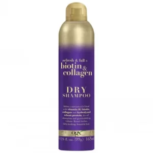 Image of OGX Refresh and Full+ Biotin and Collagen Dry Shampoo 165ml