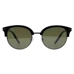 Image of Round Shiny Dark Gunmetal Black Mineral Polarized 555nm Green Lela