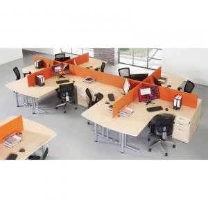 Image of Desk Screen Rectangle 800x400 Charcoal