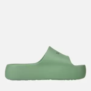 Image of Tommy Jeans Chunky Flatform Logo Rubber Sliders - UK 4