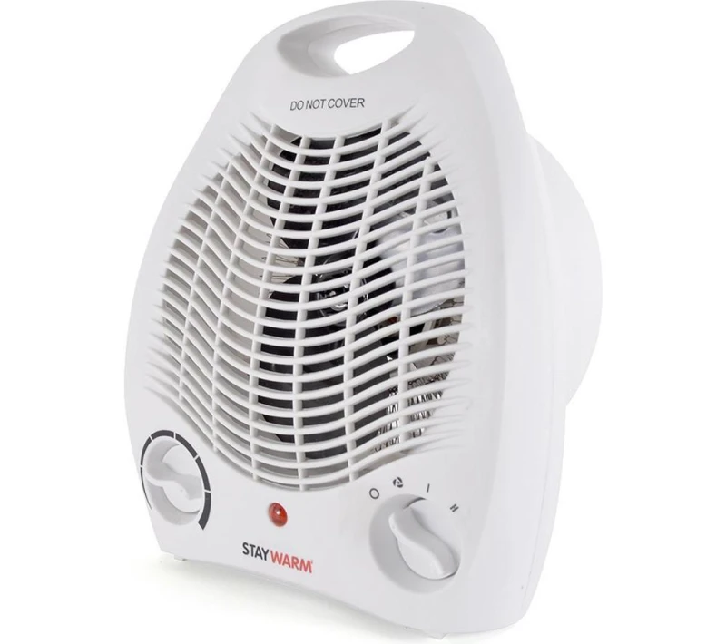 Image of LLOYTRON StayWarm F2001WH Portable Hot & Cool Fan Heater - White 5052337001545