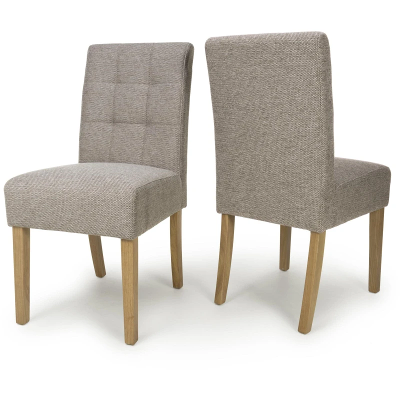 Image of Shankar Set of 2 Moseley Weave Mocha Dining Chairs Mocha - Natural unisex 58x92x45