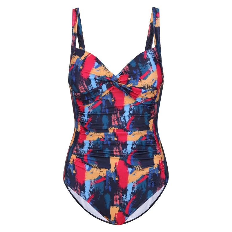 Image of Regatta Womens/Ladies Sakari Tummy Control Flattering Swimming Costume 8 - Bust 32' (81cm) Navy RWM012-W5Q-8