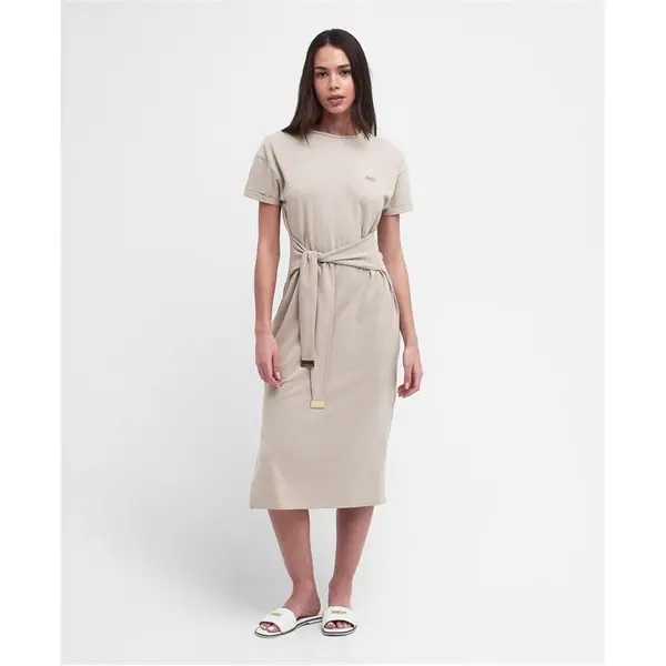 Image of Barbour International Whitson Midi Dress - Beige 14