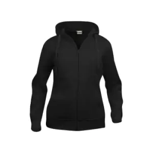 Image of Clique Womens/Ladies Plain Full Zip Hoodie (S) (Black)