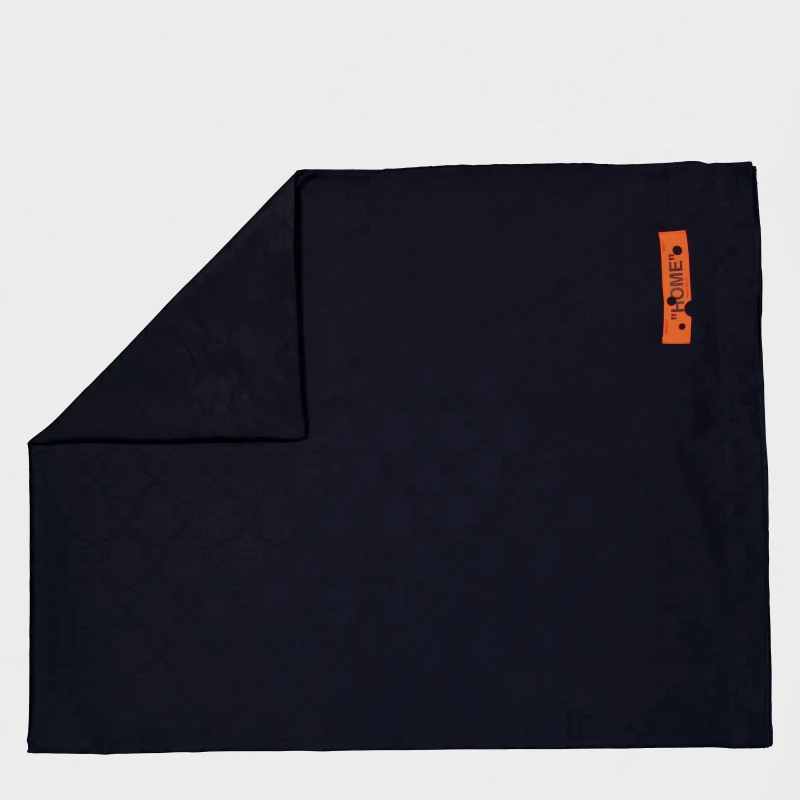 Image of Off White Bedspread Blue unisex King