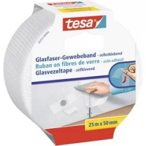 Image of tesa 05255-00004-01 Cloth tape tesa White (L x W) 25 m x 50 mm