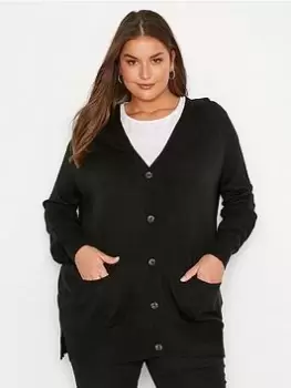 Image of Yours Boyfriend Cardigan Black, Size 22-24, Women