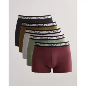 Image of Gant 5 Pack Logo Trunks - Red