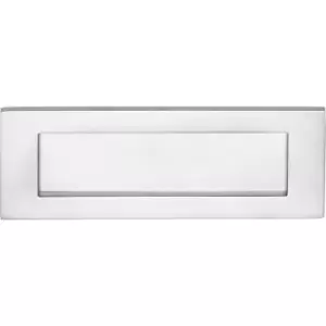Image of Carlisle Brass Victorian Letter Plate 257 x 80mm Satin Chrome in Silver