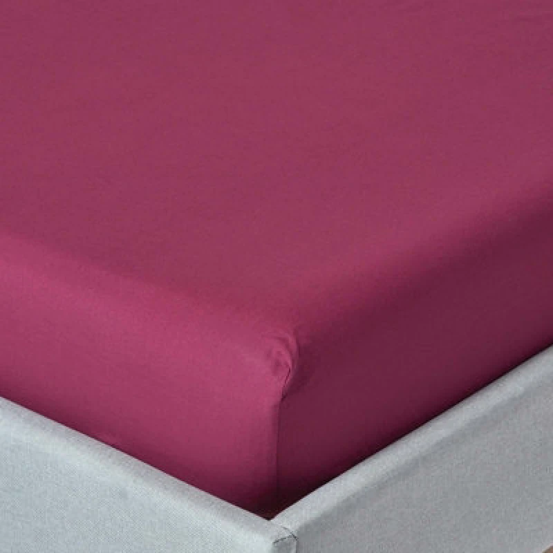 Image of Homescapes Plum Egyptian Cotton Deep Fitted Sheet 200 Tc, King