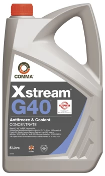 Image of Xstream G40 Antifreeze & Coolant - Concentrated - 5 Litre XSG405L COMMA