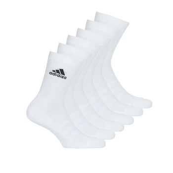 Image of adidas CUSH CRW PACK X6 womens Sports socks in White - Sizes XS,M,S,XL,L