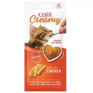 Image of Catit Creamy Chicken Cat Treats 4 x 10g