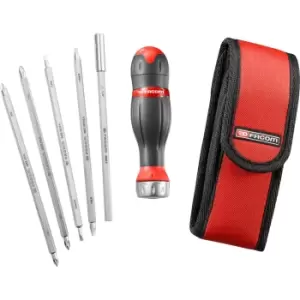 Image of Facom ACL.2A5 3 in 1 Ratcheting Screwdriver 4 Long Double End Blades