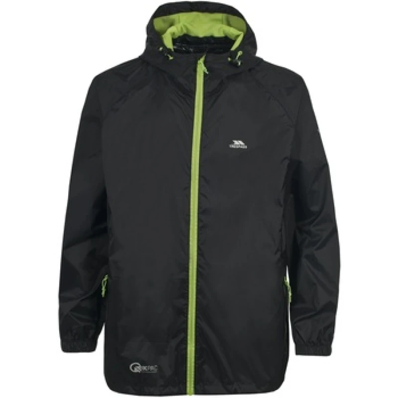 Image of Trespass Trespass Men Qikpac Waterproof Jacket in Black Size: X-Small Black XS Male 5054752037031