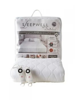 Image of Dreamland Sleepwell Intelliheat Electric Cotton Mattress Cover Sb Dual