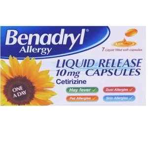 Image of Benadryl Allergy Liquid Release 10mg Capsules