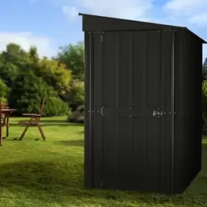 Image of 4' x 8' Lotus Lean To Anthracite Grey Metal Shed (1.24m x 2.42m)