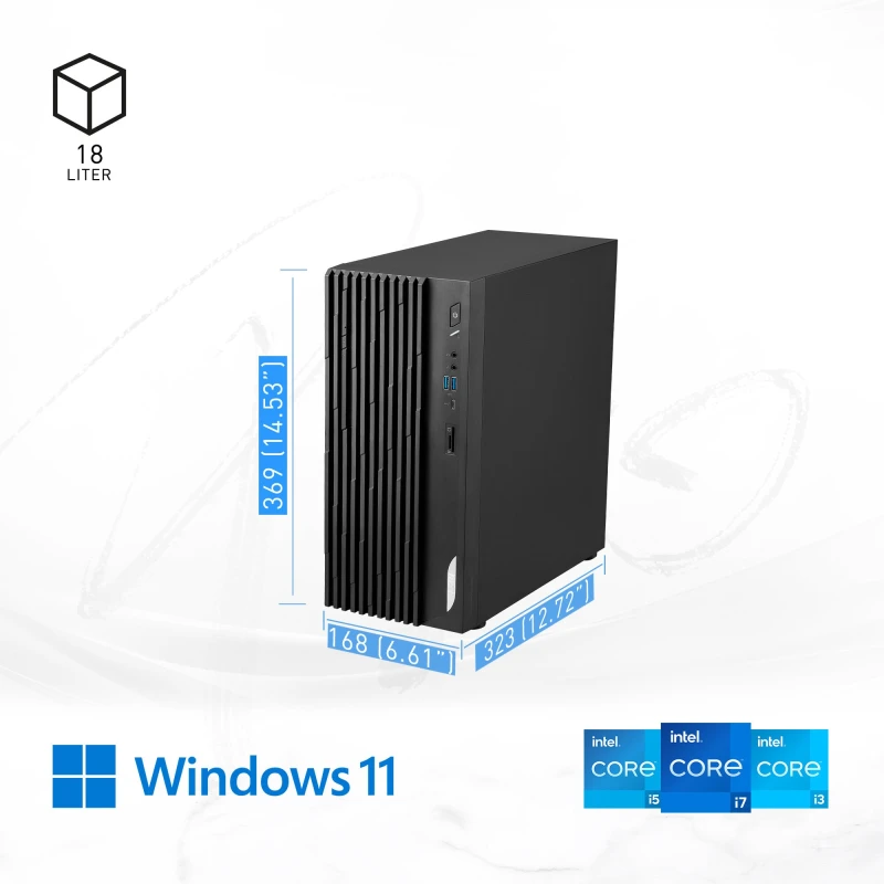 Image of MSI Pro DP180 14A Intel Core 5 14400, Desktop PC, DP180 14A, SFF, Mini Computer, HTPC, (16GB RAM, 512GB Storage, Windows 11 ), Intel Graphics/DDR5