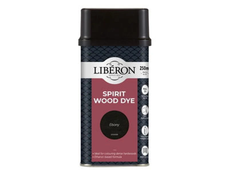 Image of Liberon 126780 Spirit Wood Dye Ebony 250ml Libwdse250N