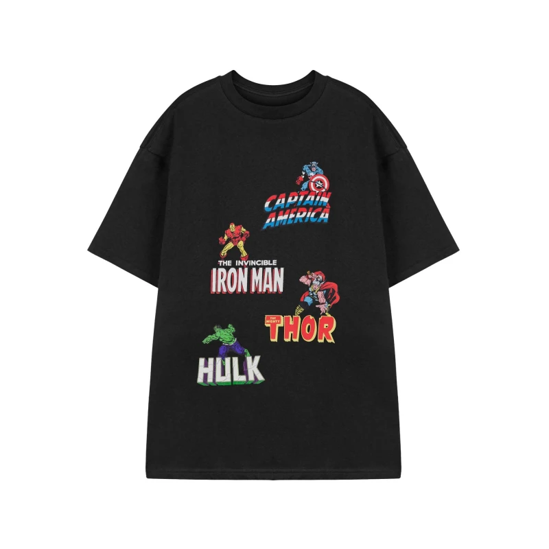 Image of Marvel Marvel Men Short Sleeved T-Shirt in Black Size: X-Large Black XL Male 5063203902217