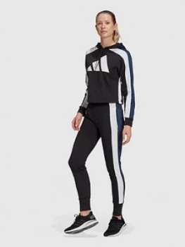 Image of adidas Big Logo Tracksuit - Black Size M Women