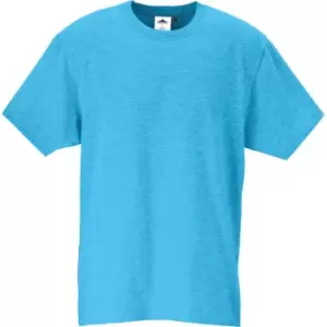 Image of Portwest B195 Turin Premium T-Shirt Sky Blue 2XL
