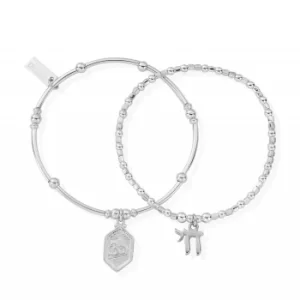 Image of ChloBo SBSET910674 Women's Spiritual Set Of Two Bracelets