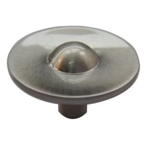 Image of BQ Satin Nickel Effect Round Furniture Knob Pack of 1