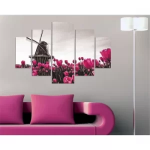 Image of ST119 Multicolor Decorative MDF Painting (5 Pieces)