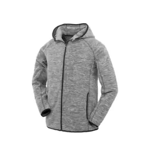 Image of Spiro Mens Micro Fleece Hoodie (S) (Grey/Black)