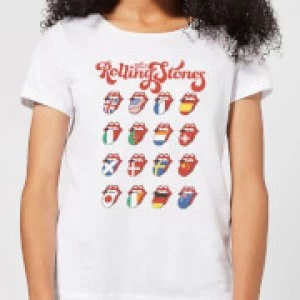 Image of Rolling Stones International Licks Womens T-Shirt - White - S