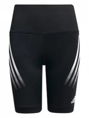 Image of Adidas Junior Girls Bthis3s Sh Ti, Black/White, Size 13-14 Years, Women