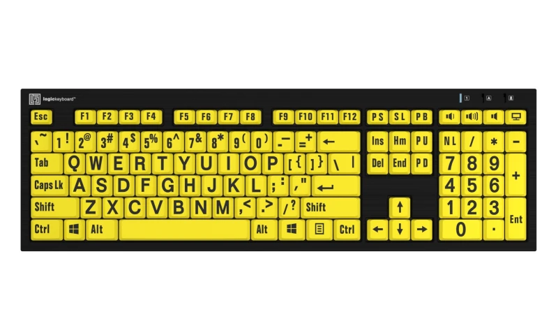 Image of Logickeyboard LKB-LPBY-BJPU-UK keyboard Home USB QWERTY English Black.