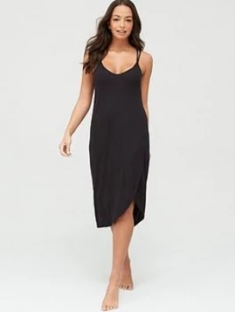 Image of Pour Moi Sofa Love Secret Support Midi Cross Back Chemise - Black