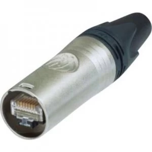 Image of RJ 45 EtherCON CAT 6A connector Plug, straight Number of pins: 8P8C NE8MX6 Nickel Neutrik NE8MX6