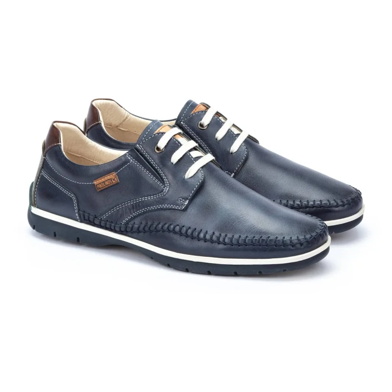 Image of Pikolinos Marbella M9A-4118 Leather Mens Lace up Shoes - Blue - Size:UK 10.5-11