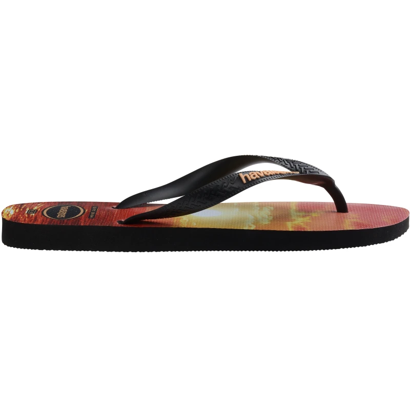 Image of Havaianas Mens Hav. Hype Flip Flops Dark Black male 8/9